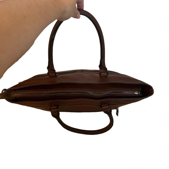 Laptop Tote Bag Brown Business Bag - Picture 4 of 10